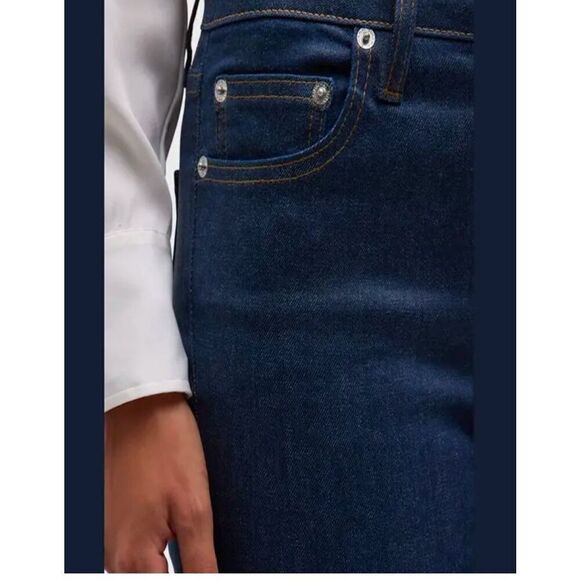 Simkhai Rae High Rise Coated Skinny Ankle Jean in Dark Blue NWT Size 25 - Picture 5 of 10